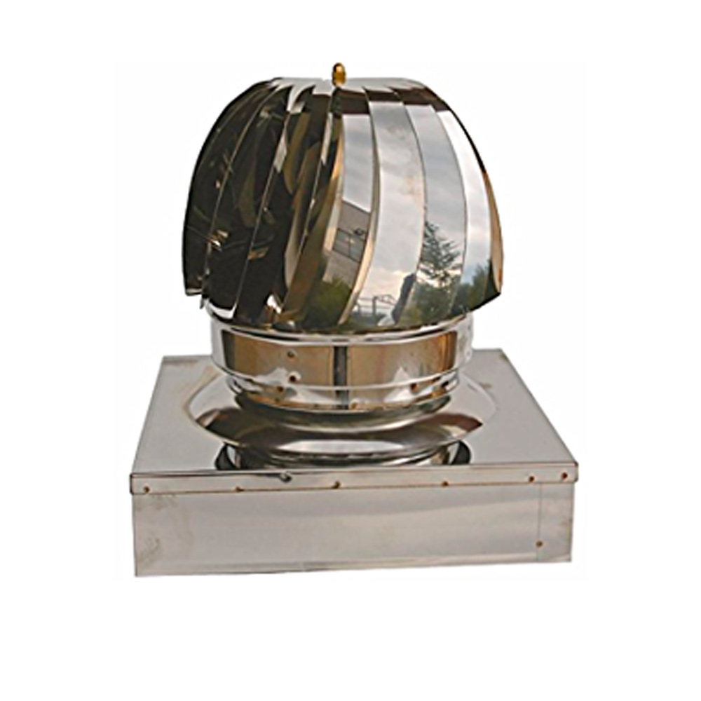 Aspirador inox 37x37 base cuadrada 