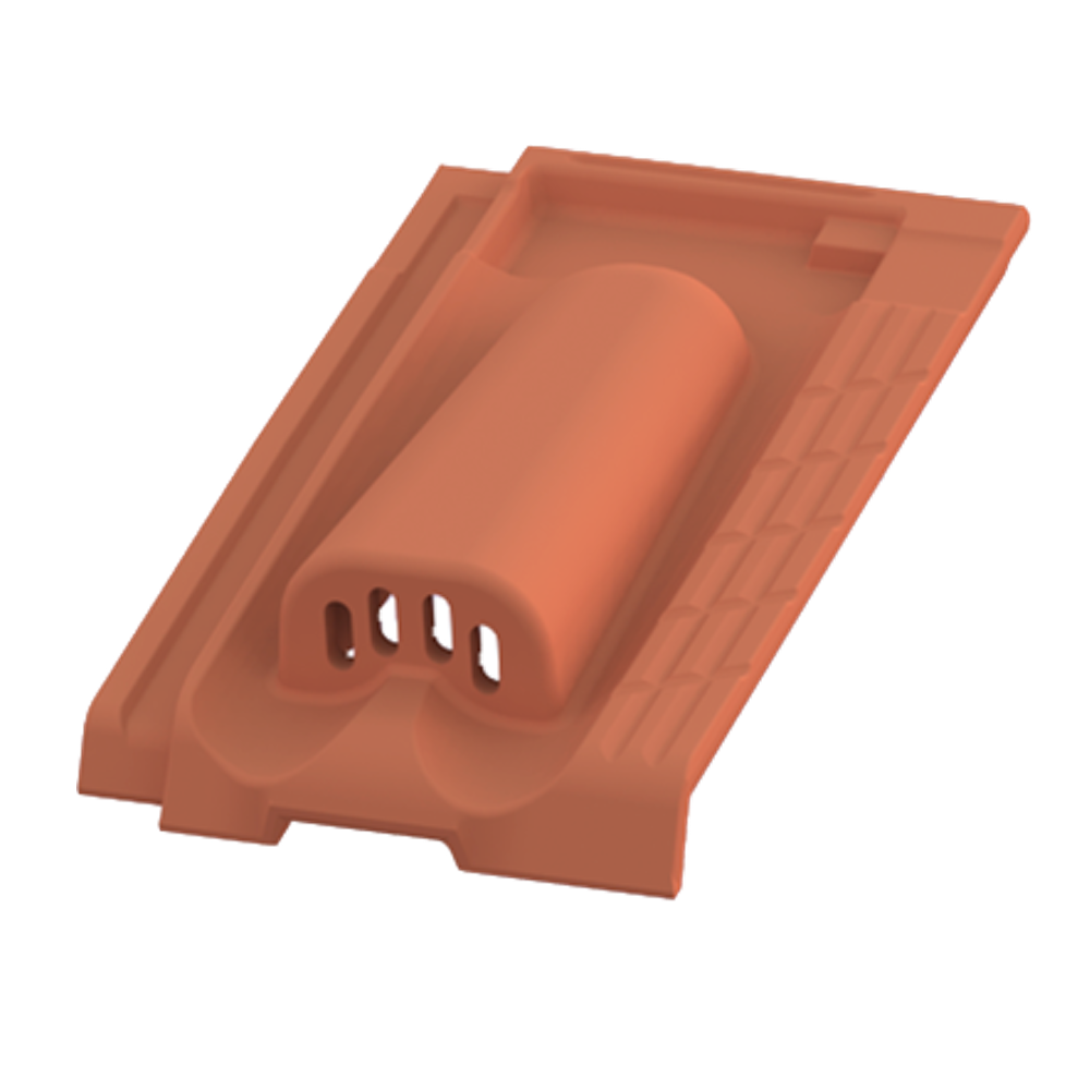 Teja de Ventilación Plana Roja