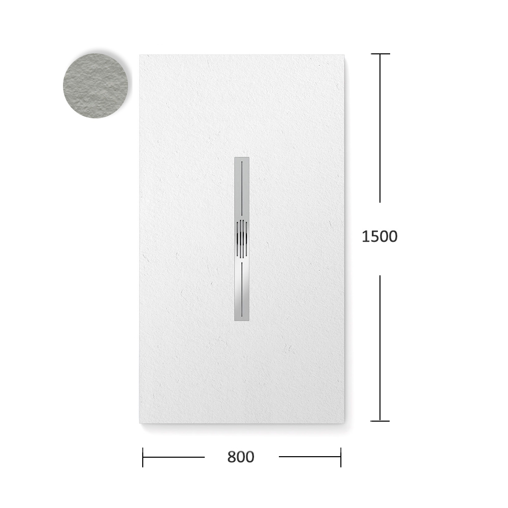 Plato de ducha Privilege Pizarra Blanco Total 1600x800 mm