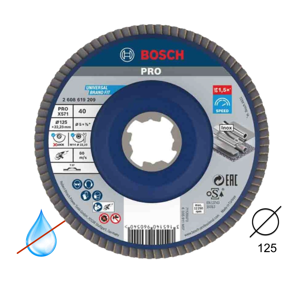 Disco de Láminas Cónico X571 Para Metal 125 mm