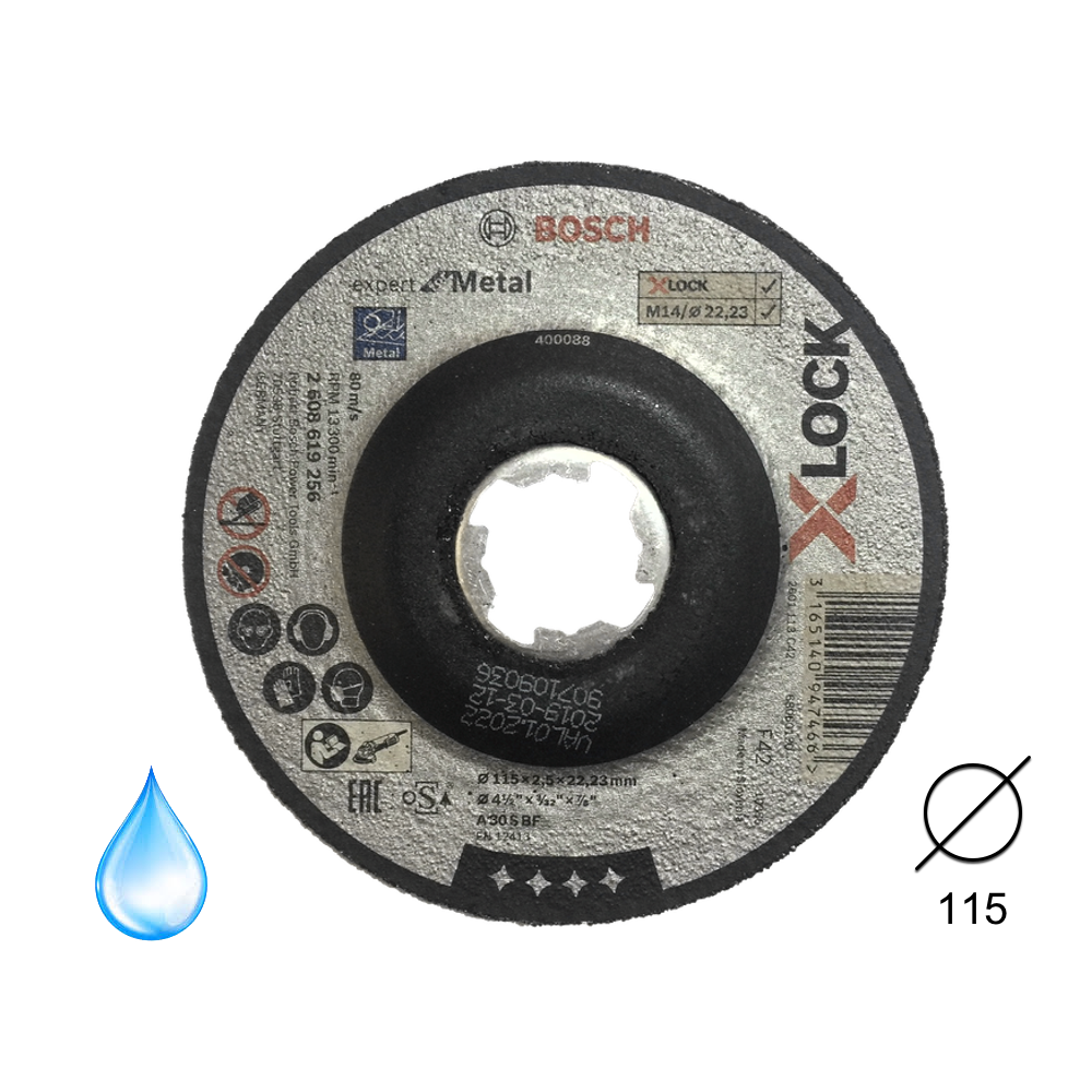 Disco de Corte Cóncavo Expert Para Metal 22,23X2,5