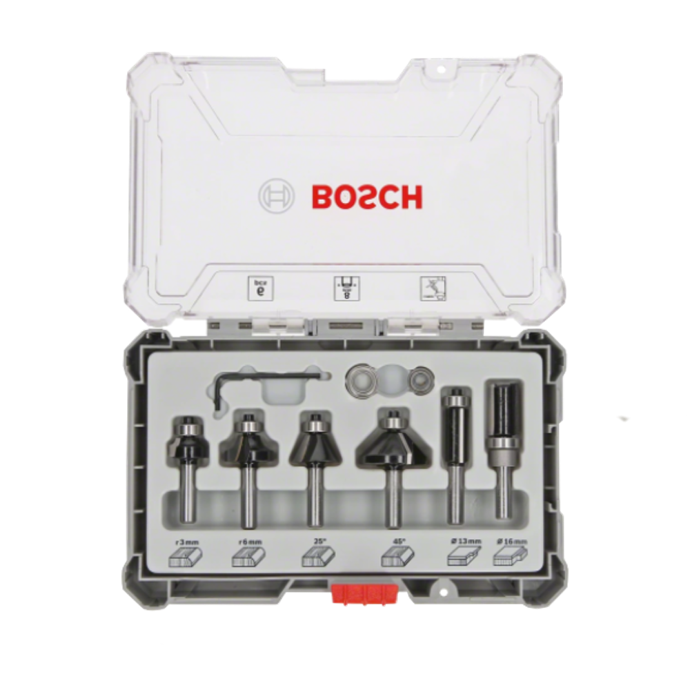 Kit de 6 Fresas Perfil&amp;Recorte 8 mm