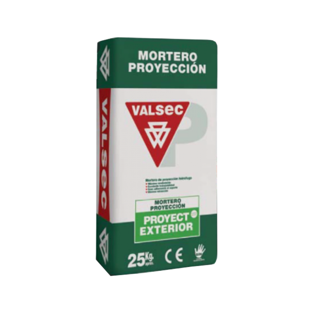 Saco Mortero Valsec Proyectar Exterior Gris 25 Kg