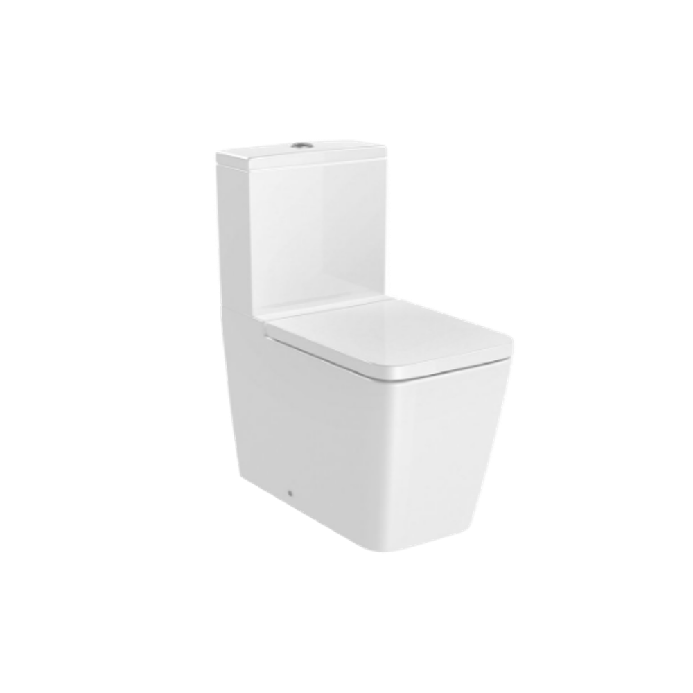 Inodoro Completo Inspira Square Blanco + Tapa Caida Amortiguada (Adosado a Pared)