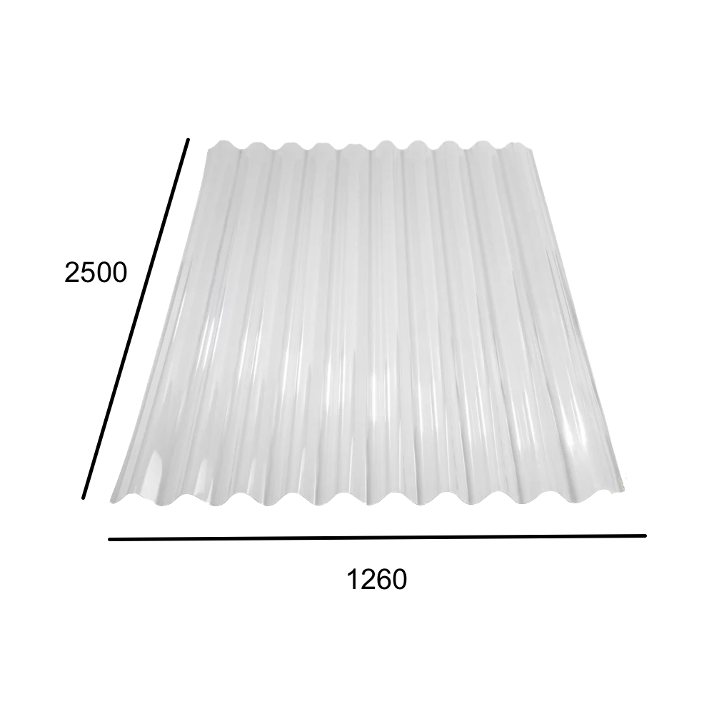 Placa policarbonato OP Transparente 250x126