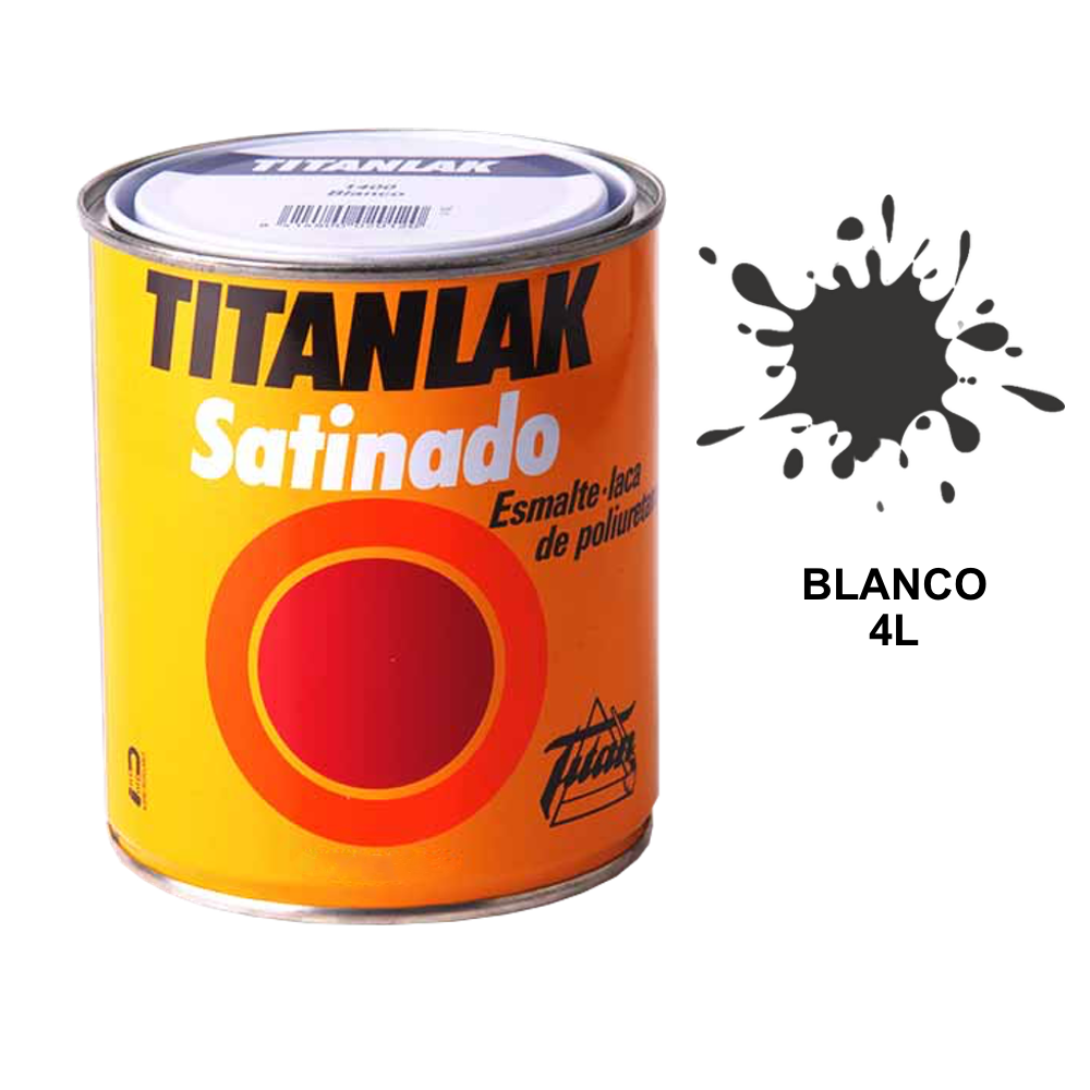 Titanlak Esmalte Laca de Poliuretano Negro Satinado 011 4 l