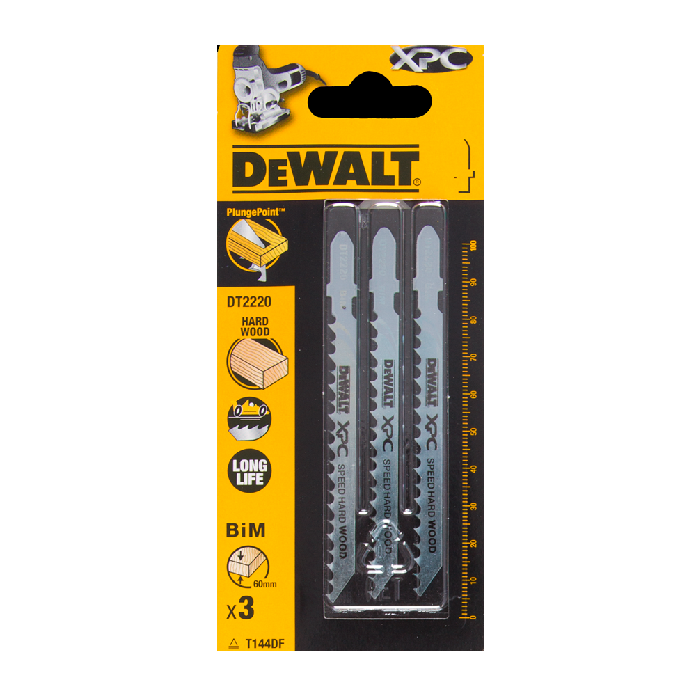 Hoja de Sierra BIM Fast para Madera y Plástico 100 mm (3 ud)100 mm  Ref: DT2220-QZ