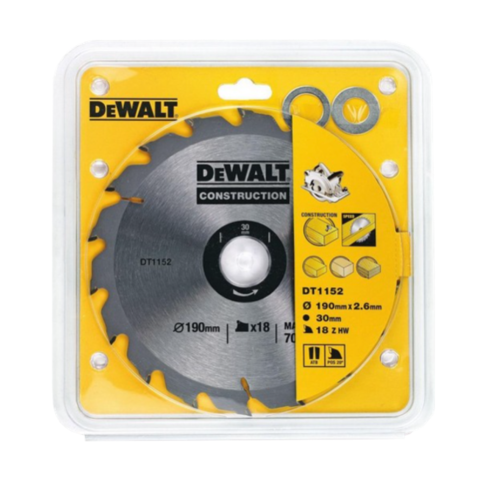 Hoja de Sierra Circular para Madera y Plástico 190x2,6 Ø30 mm