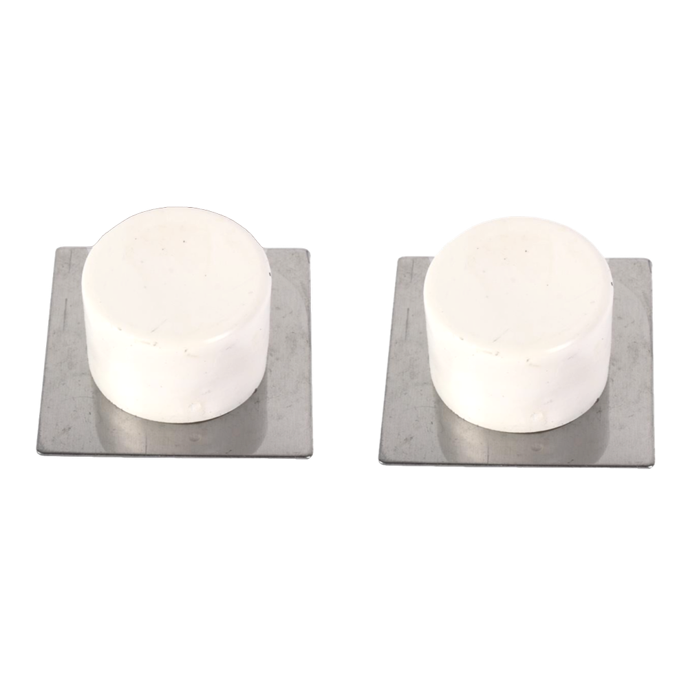 Tope para Puerta Adhesivo Base Inox 40x40 (2 ud)