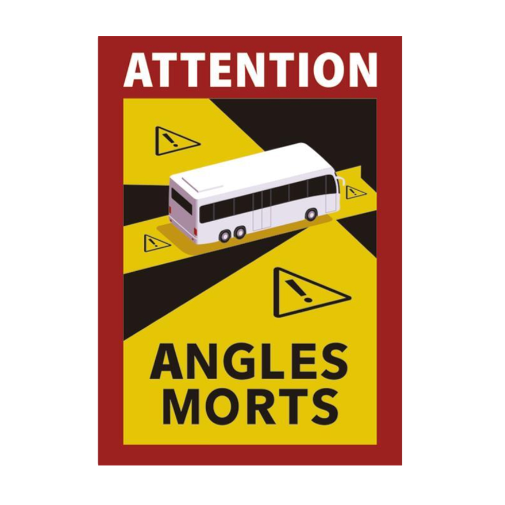 Etiqueta Adhesiva "Attetion Angles Morts" para Autobuses Ref. 21201026