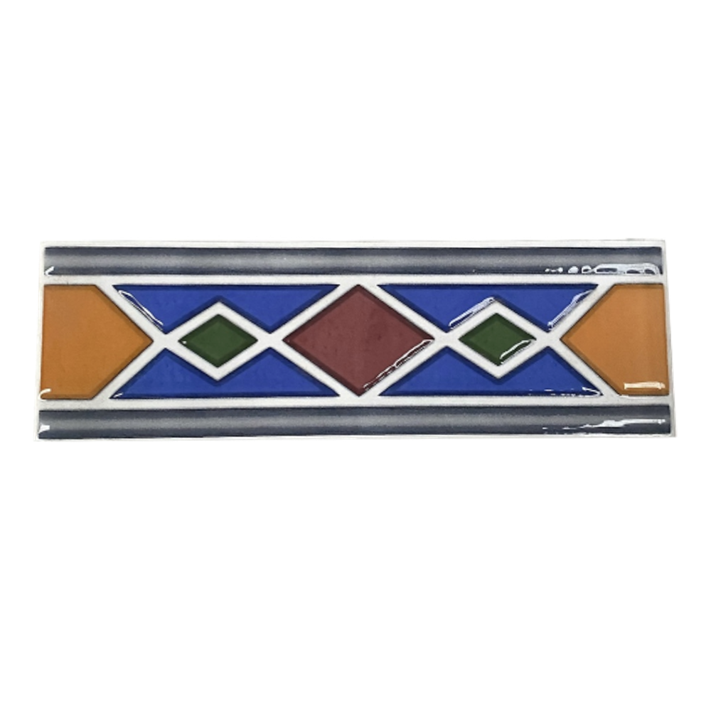 Pz Cenefa Lirios Blanco 10x31