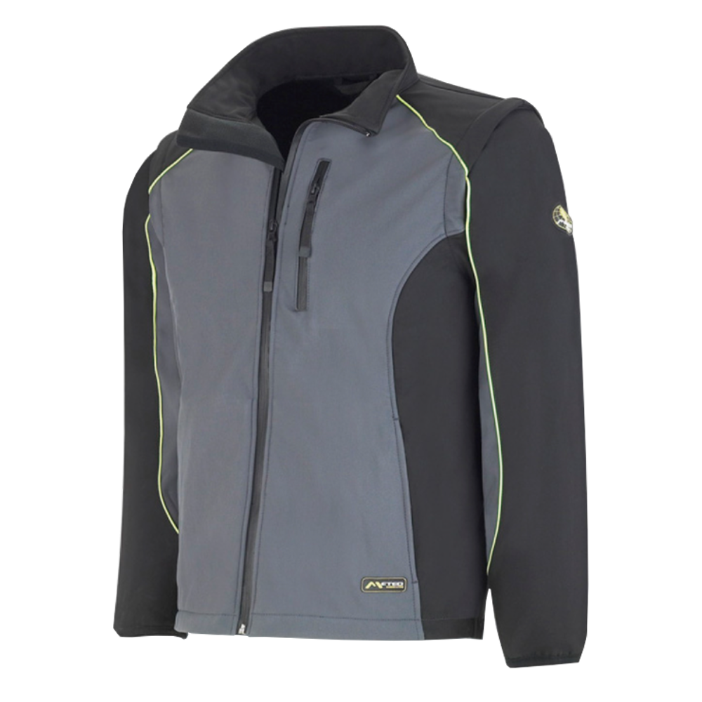 Cazadora Tipo Soft- Shell Gris Oscuro/ Negro Talla S Ref. 288-CSGN