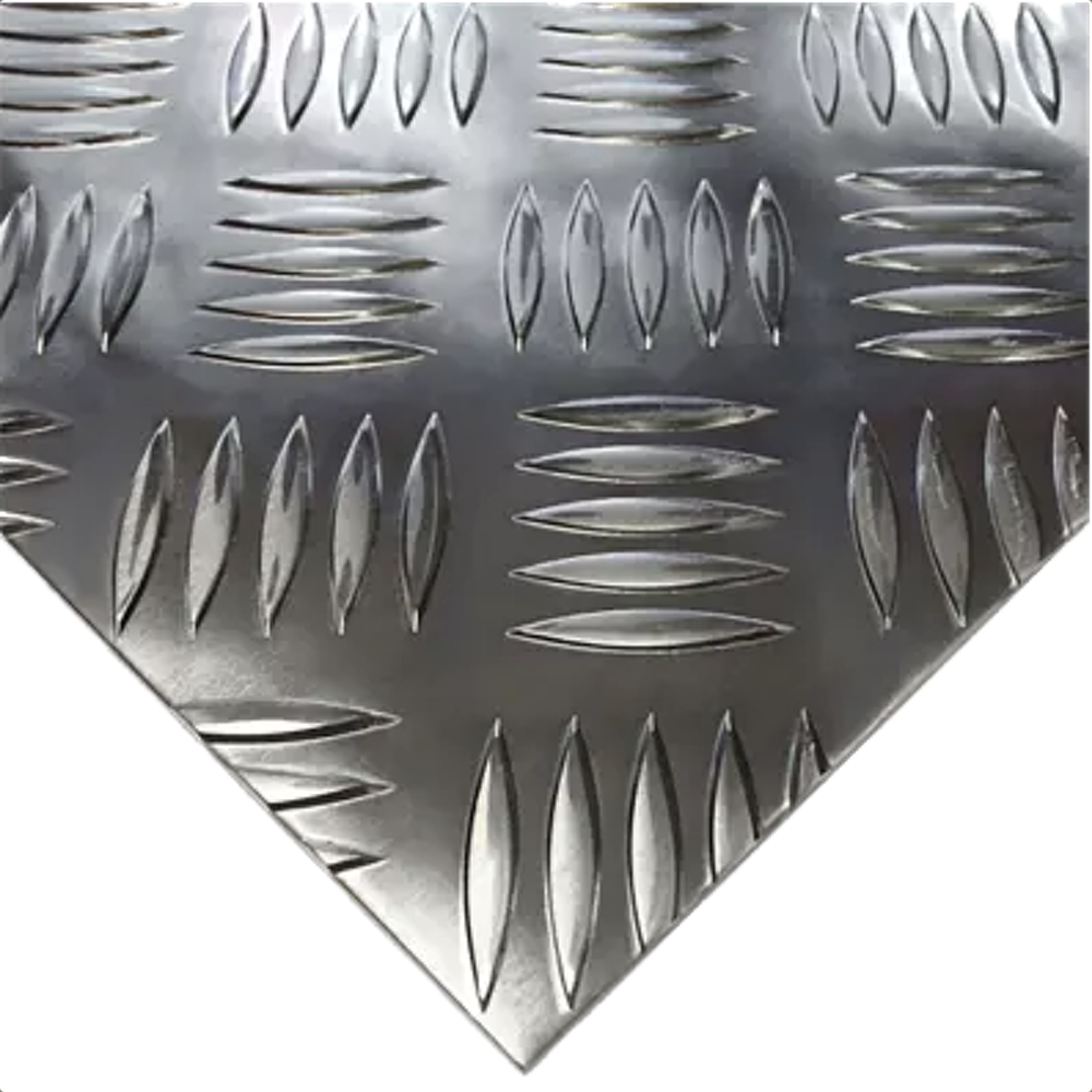 Chapa de Aluminio Lagrimada 2 x 1 mt 4 mm