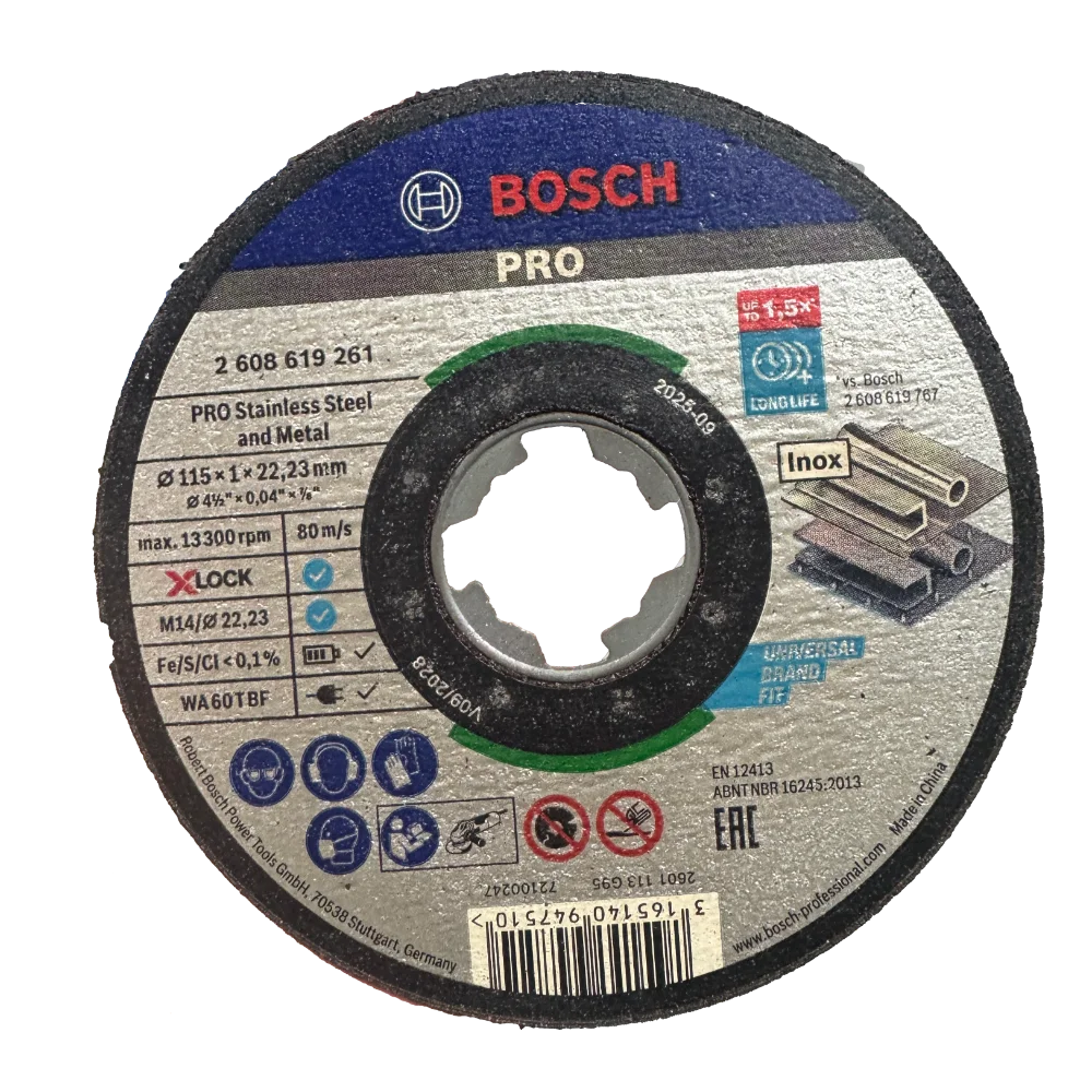 Disco de Corte X- LOCK Standard for Inox 1 mm