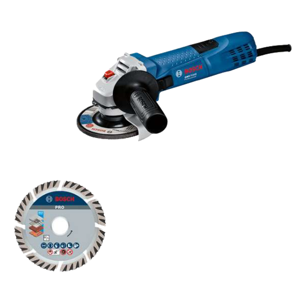 Mini Amoladora GWS 7-115 + Disco diamantado 115 mm Ref. 0.615.A50.041