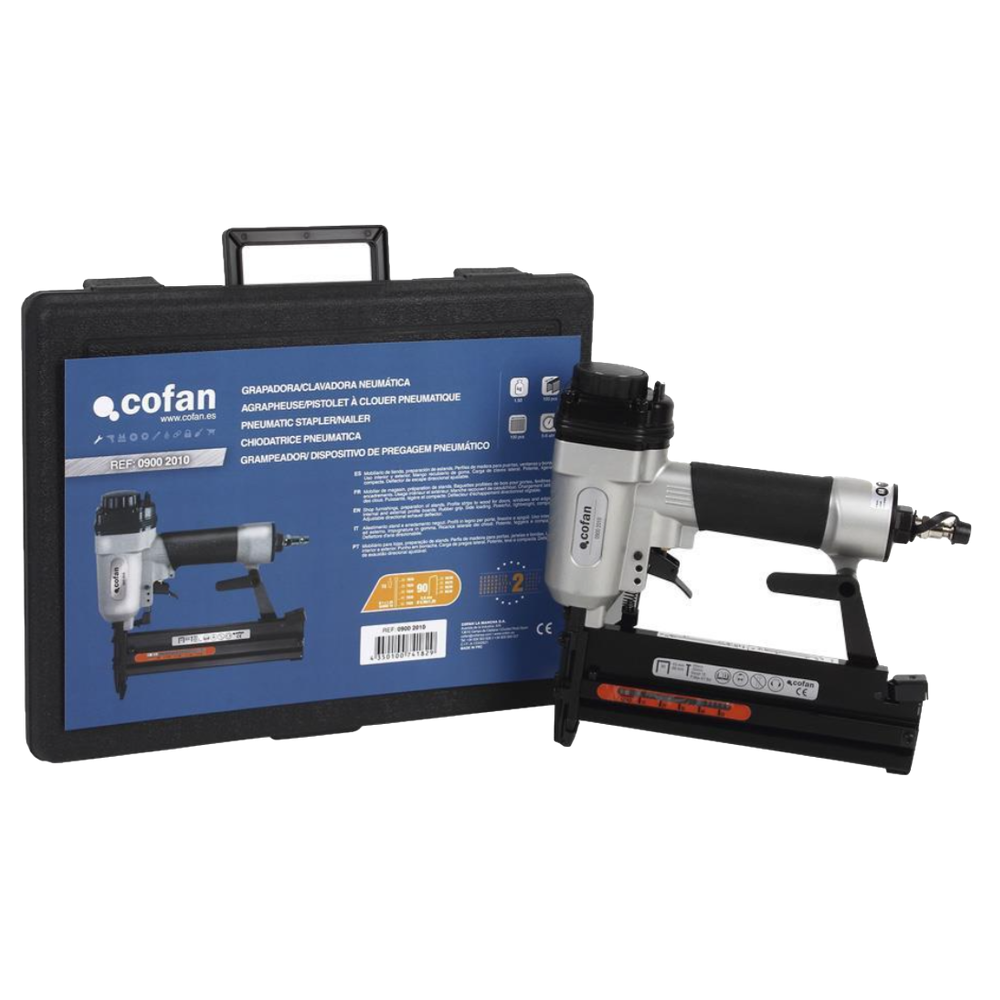 Grapadora/Clavadora Neumática para Clavos desde 15 hasta 50 mm y grapas desde 20 hasta 38 mm Ref. 09002010