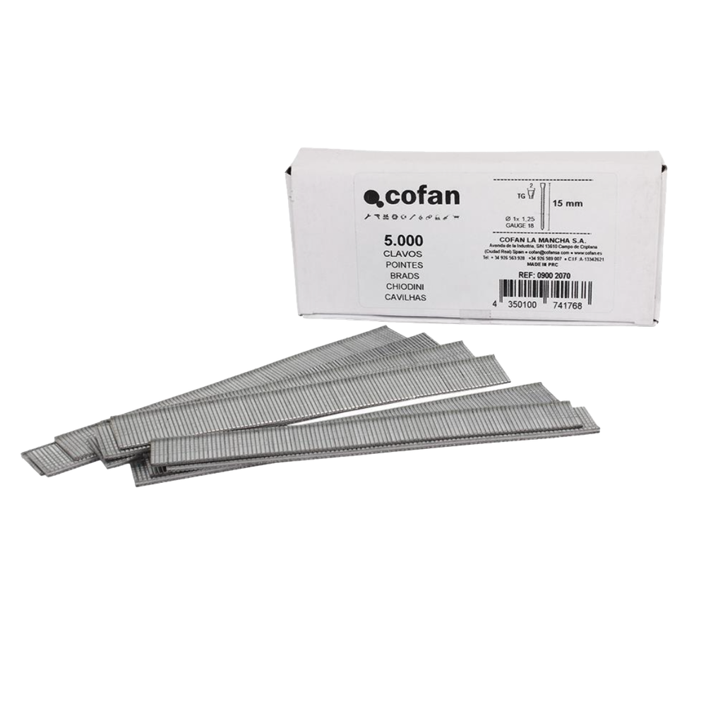 Caja de Clavos 1 x 1,25 mm (5.000 uds) para Clavadora Neumática