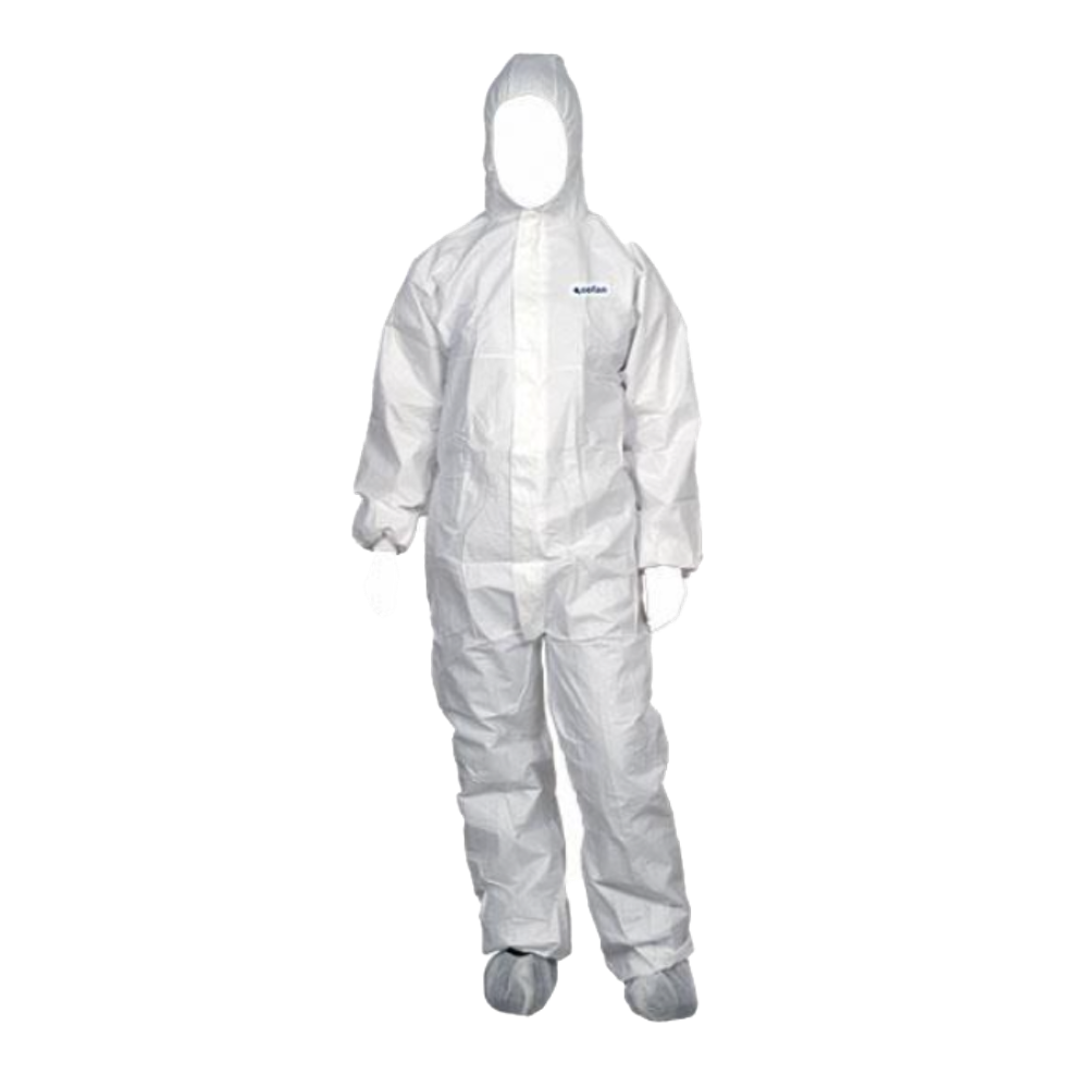 Buzo de Trabajo Desechable Blanco Resistente a Salpicaduras