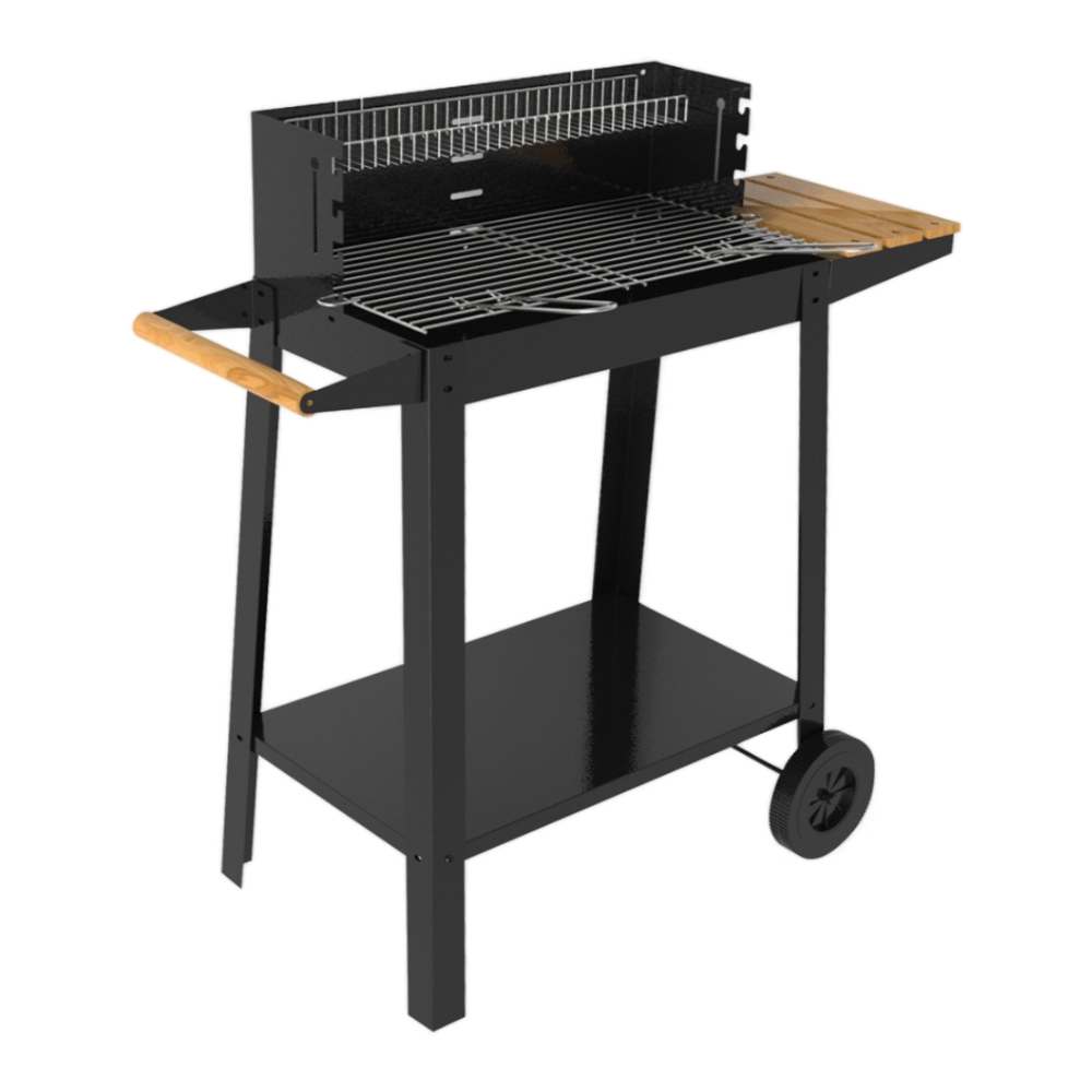 Barbacoa Carro Portátil Musters de Acero para Carbon 520 x 270 mm Ref. 401000006