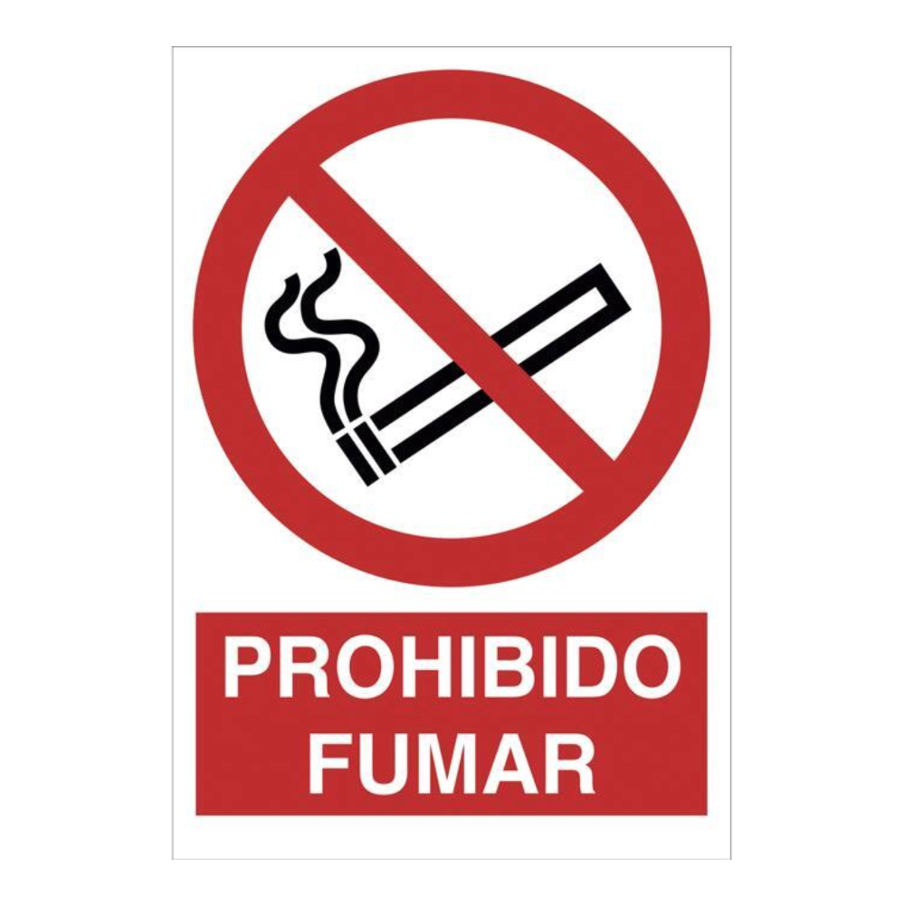 Señal Prohibido Fumar Poliestireno 297 x 210 mm