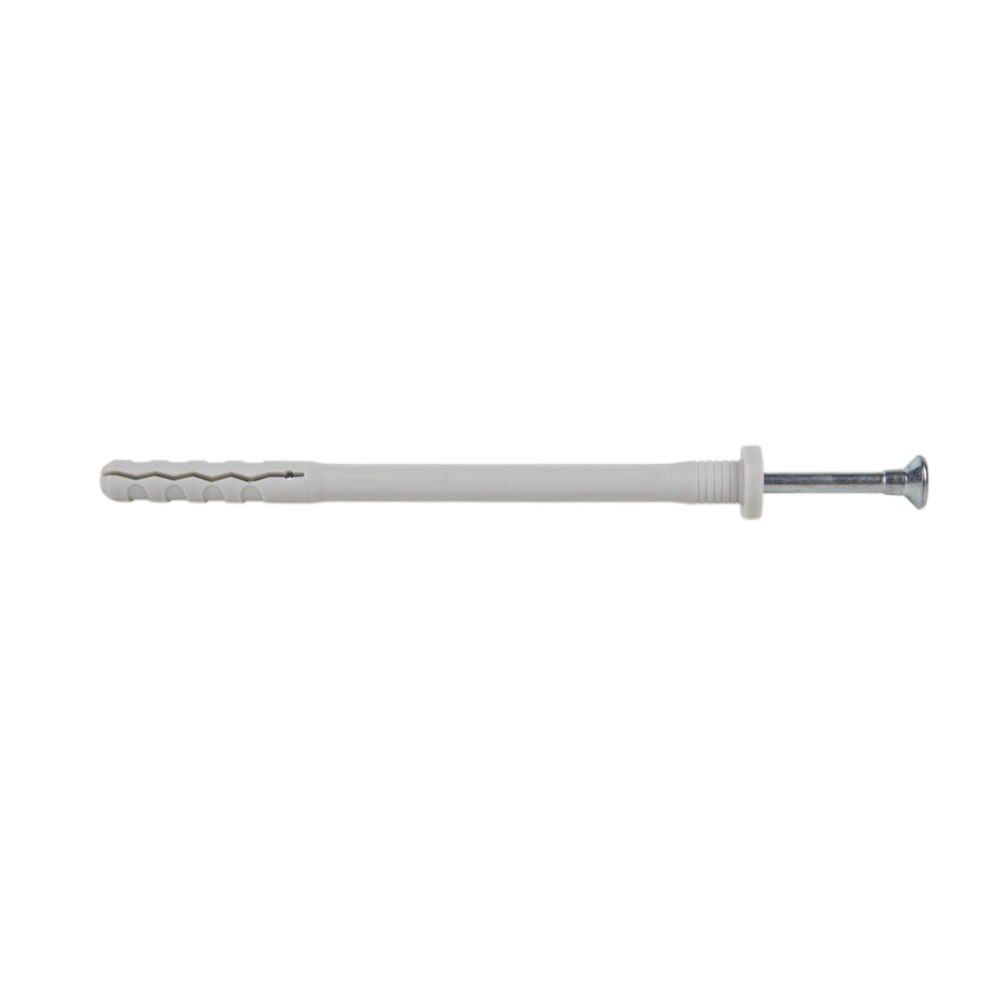 Taco de Golpe con Collarin Plano y Tornillo Avellanado 8 x 80 mm