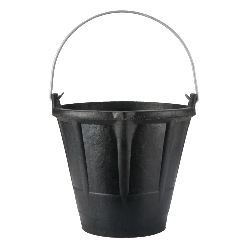 Cubo de Caucho Industrial con Pico 12 Litros Ref. BKCIND12BM