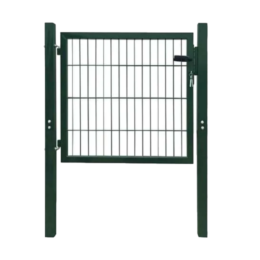 Puerta Peatonal de Verja Verde con Cerradura