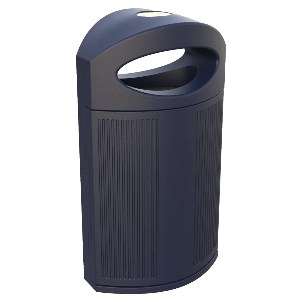 Papelera Ibiza Gris RAL 7021 80 Litros