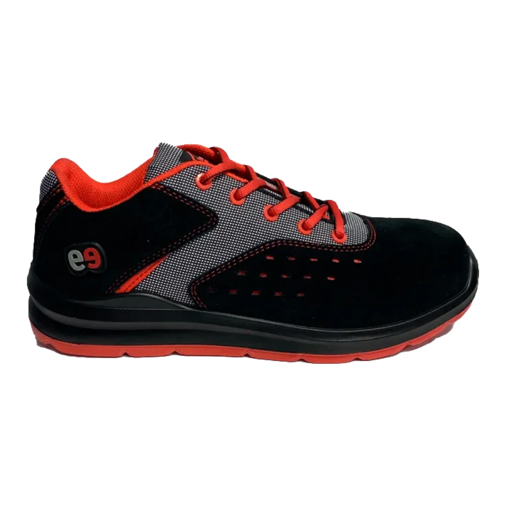 Zapato ANILA Rojo Piel Serraje No Metálico S1