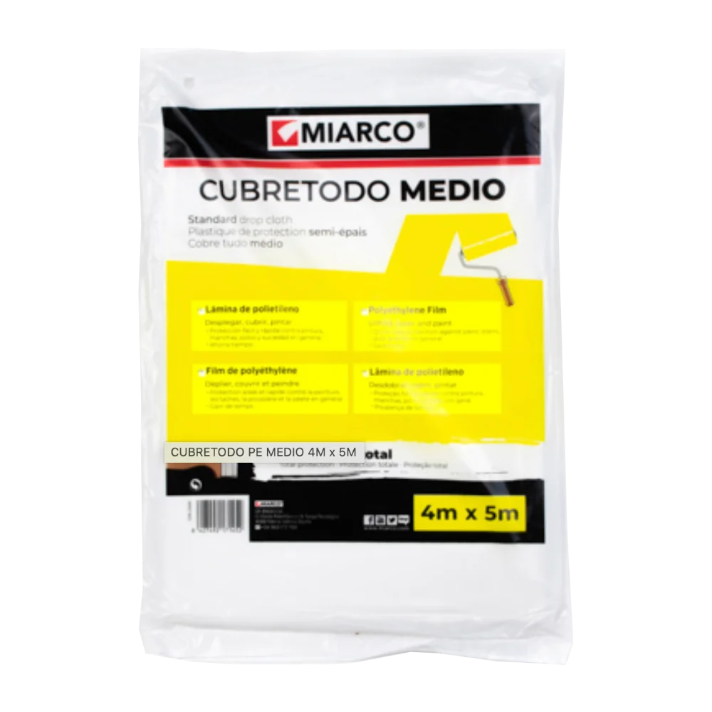 Plástico Cubretodo 4x5 mt 12 μ Medio