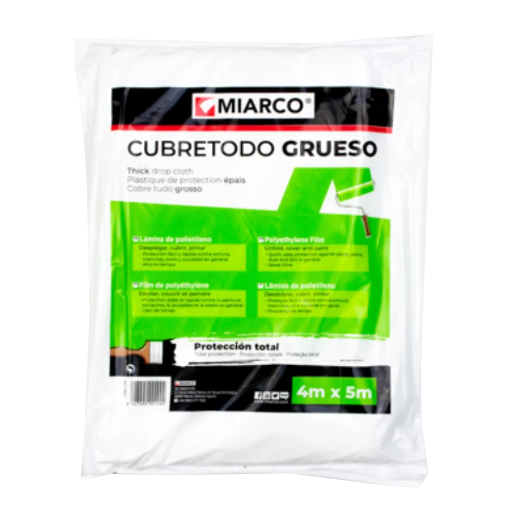 Plástico Cubretodo 4x5 mt 30 μ Grueso Ref.299