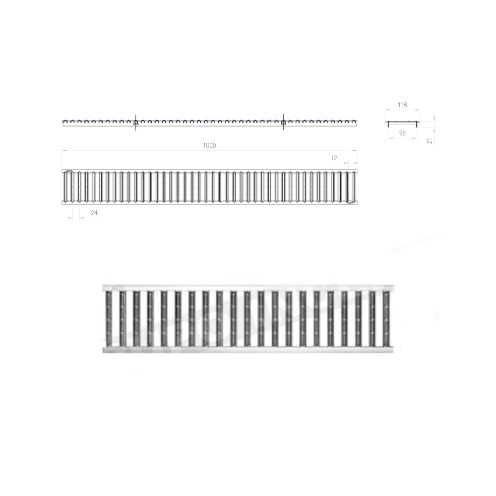 Rejilla Pasarela Galvanizada 1000x118 mm A15 Ref: 38516