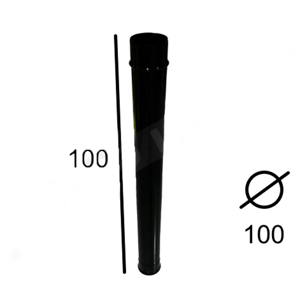 Tubo Vitrificado Negro 100x1000 (TVNM)