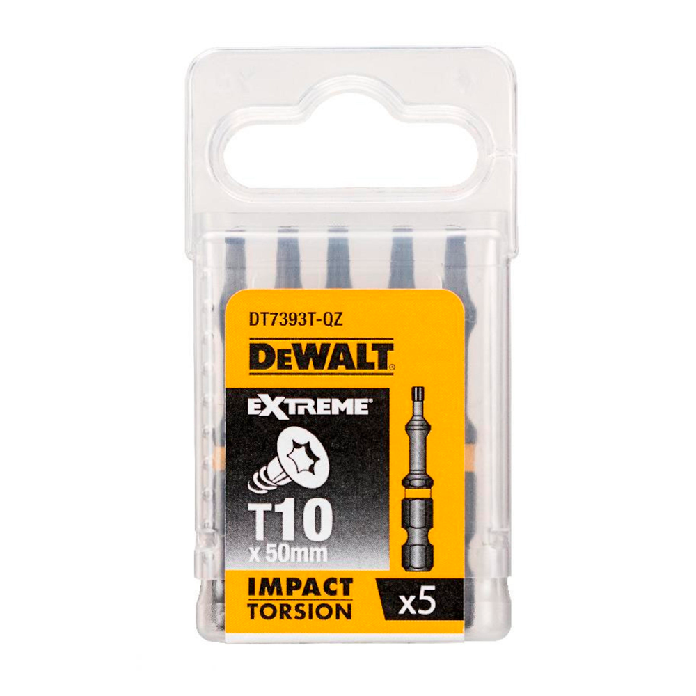 Punta Torsión de Impacto Torx 10 (✡) 50 mm Ref. DT7393T-QZ