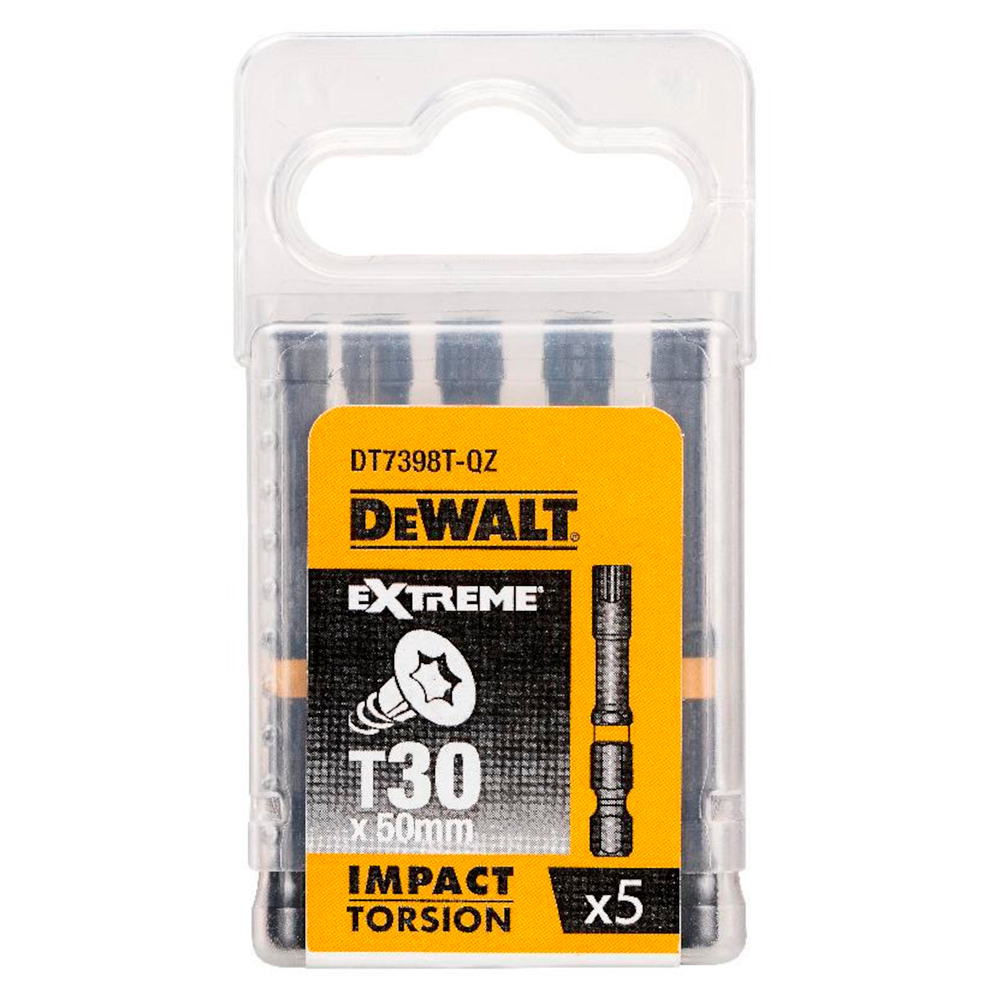 Punta Torsión de Impacto Torx 30 (✡) 50 mm Ref. DT7398T-QZ