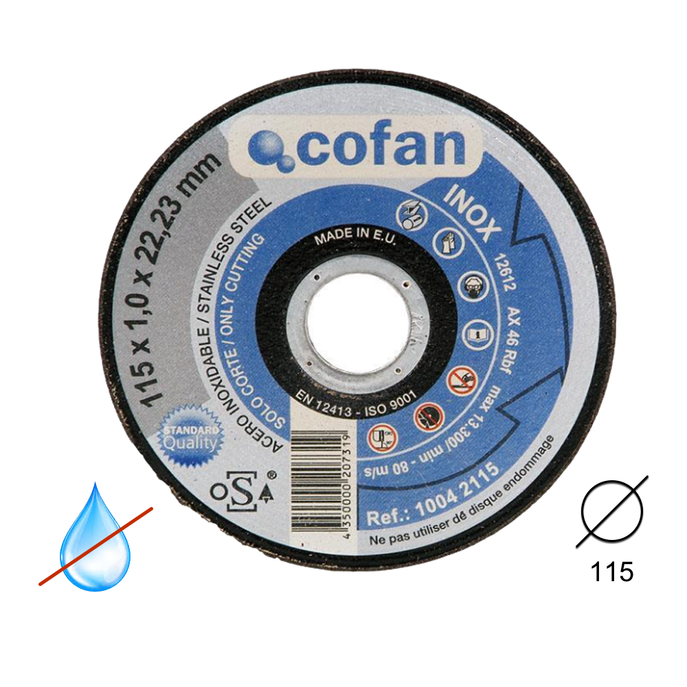 Disco Corte Metal Línea Azul 115 mm  Ref: 1001 2115