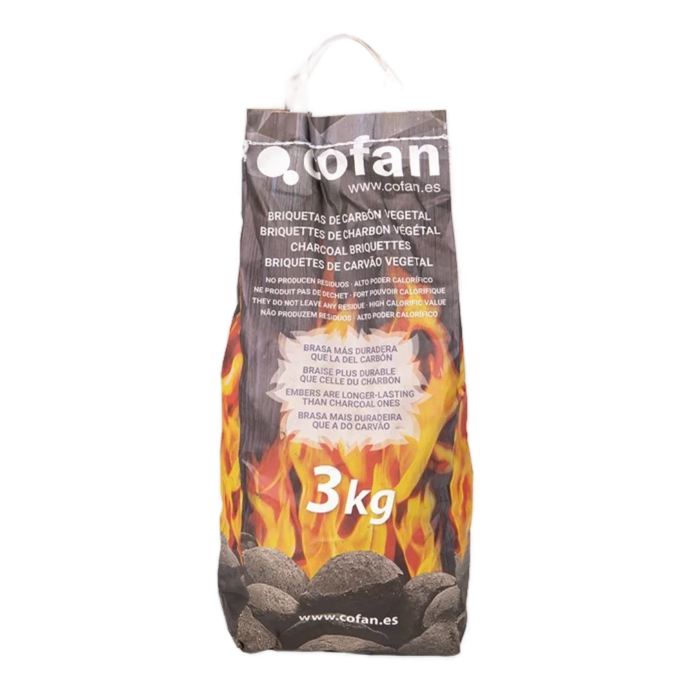 Bolsa Briquetas Carbón Vegetal 3 Kg Ref. 43050110
