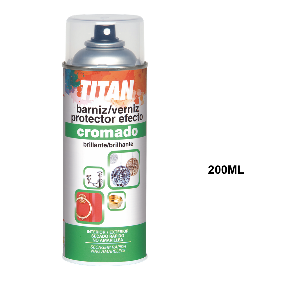 Titan Spray Barniz Protector Efecto Cromo S47 200 ml