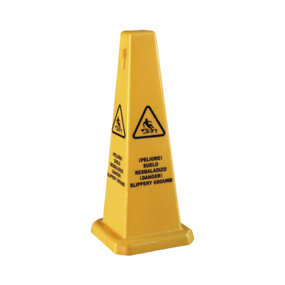 Cono 4 Caras "suelo resbaladizo"  Ref: 2120 1102