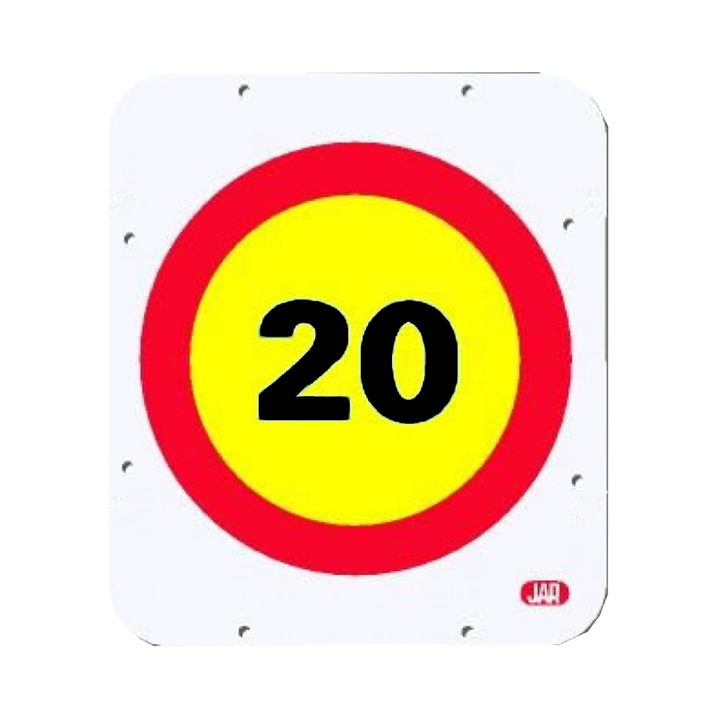 Señal metálica límite velocidad 20 Ref: REF.014