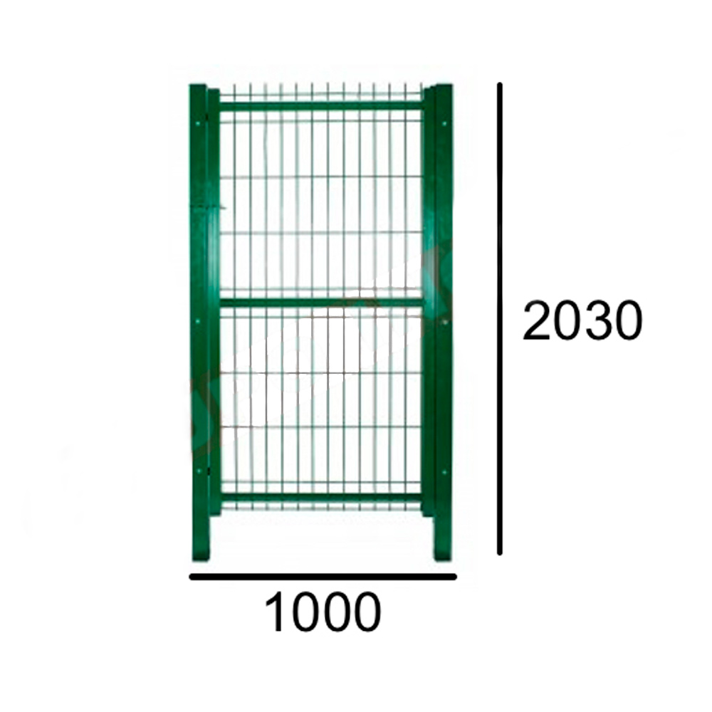 Puerta peatonal verja verde 1000x2030 mm