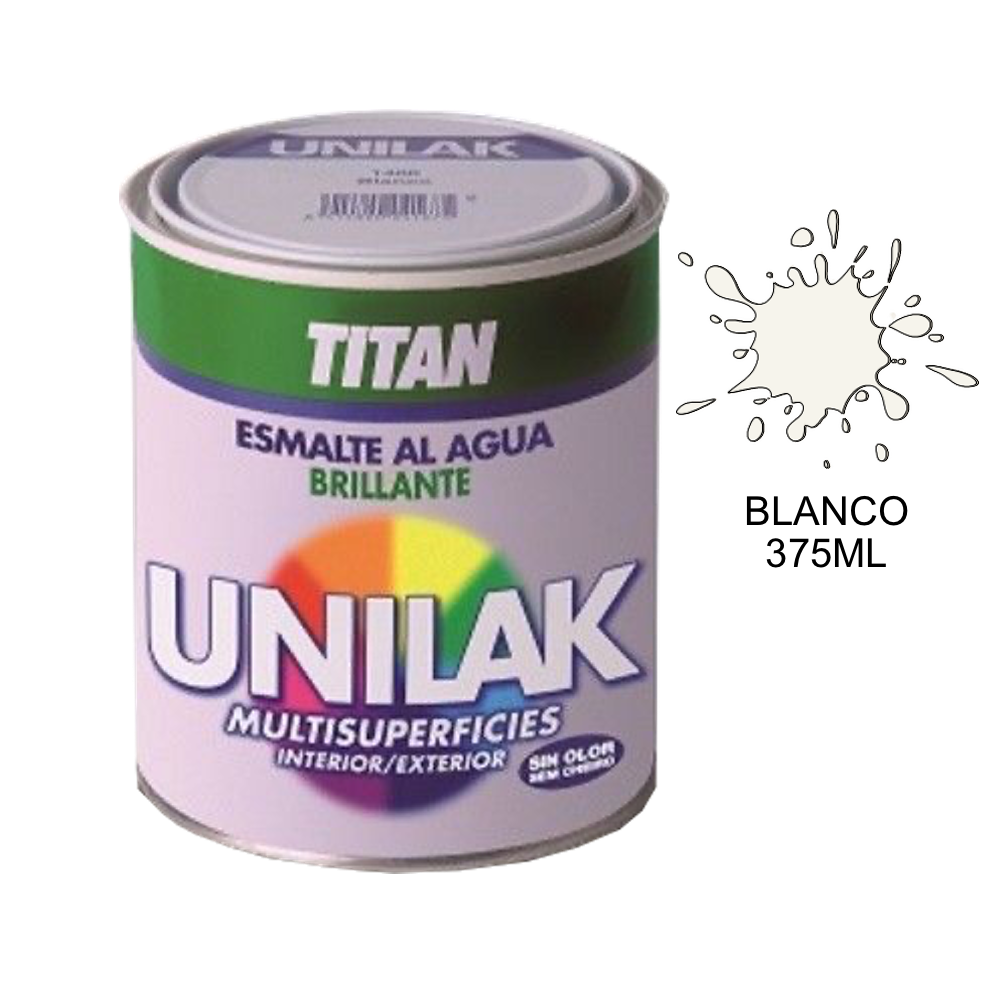 Titan Esmalte al Agua Unilak Brillante 03Z 375 ml