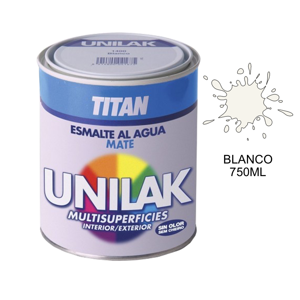 Titan Esmalte al Agua Unilak Mate 03X 375 750 ml