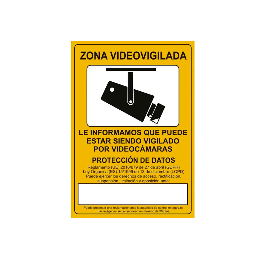 Señal Zona Videovigilada 297x210