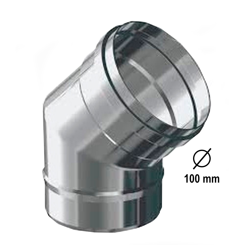 Codo Inoxidable Simple pared 45º (CI45)