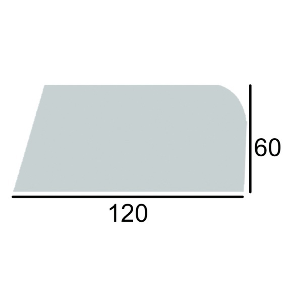Cuchilla Inox Diagonal 1 Curva 120x60 mm Ref.SZ-01283