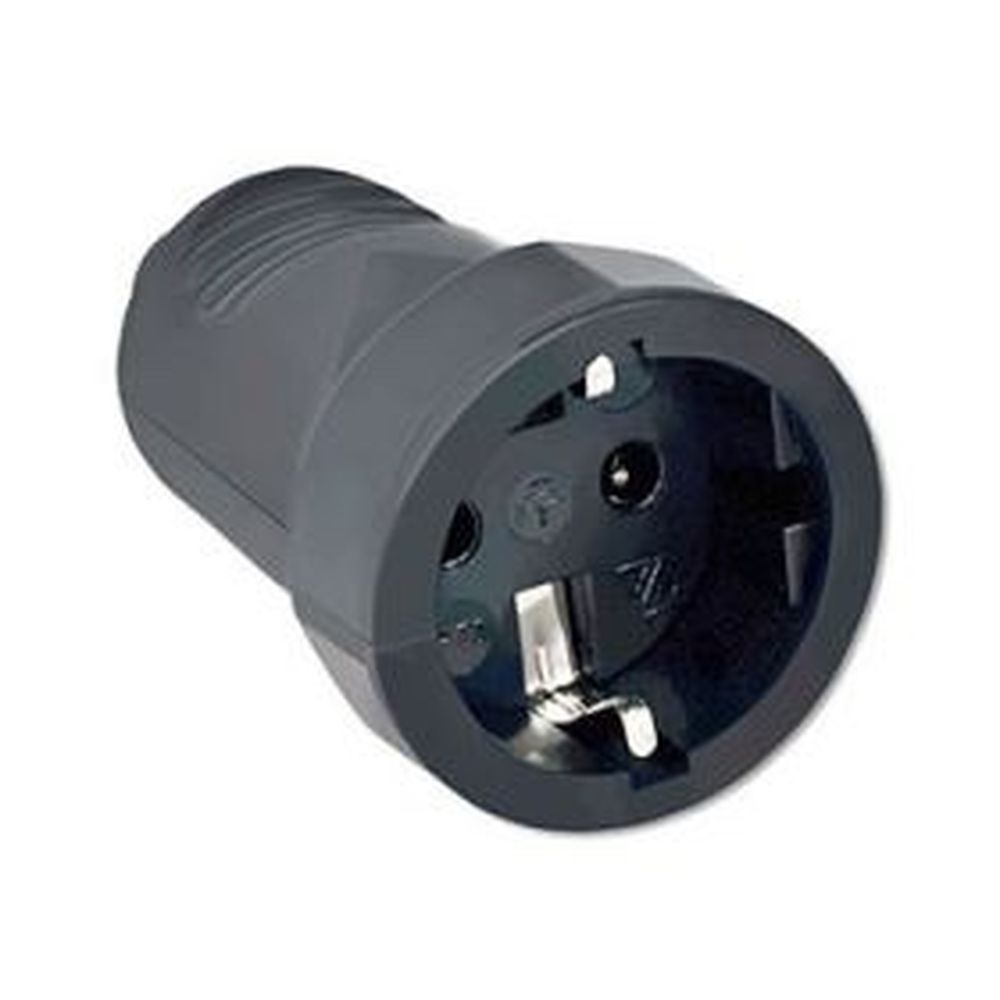 Base Clavija Hembra Goma Negra 10 - 16 A Ref. 01467
