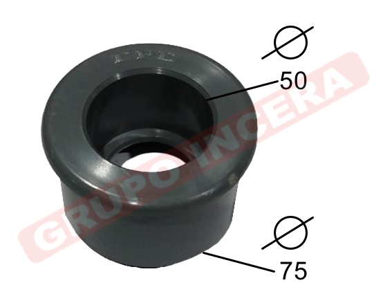 Tapón PVC reducción simple 50 mm