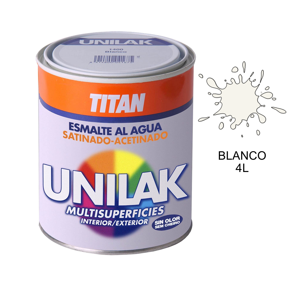 Titan Esmalte al agua Unilak Satinado 03F 4 l