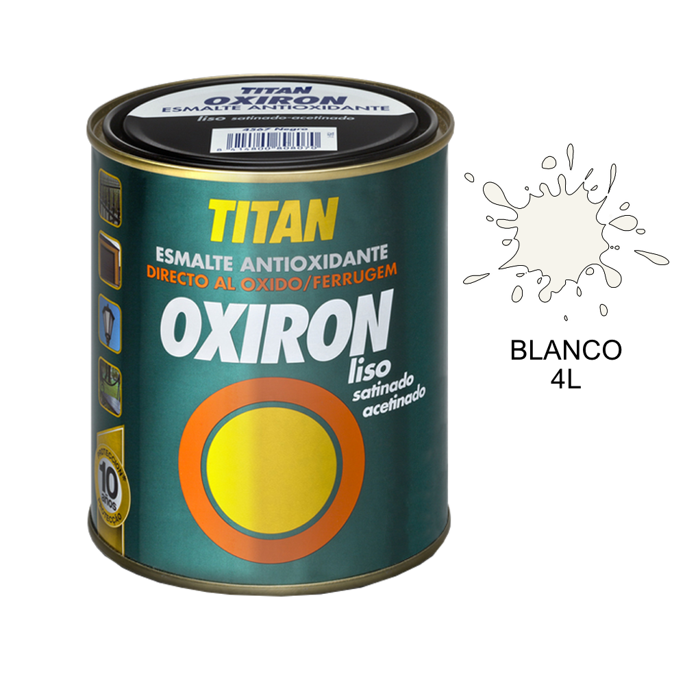 Titan Esmalte Satinado Antioxidante Oxiron Liso 02J 4 l